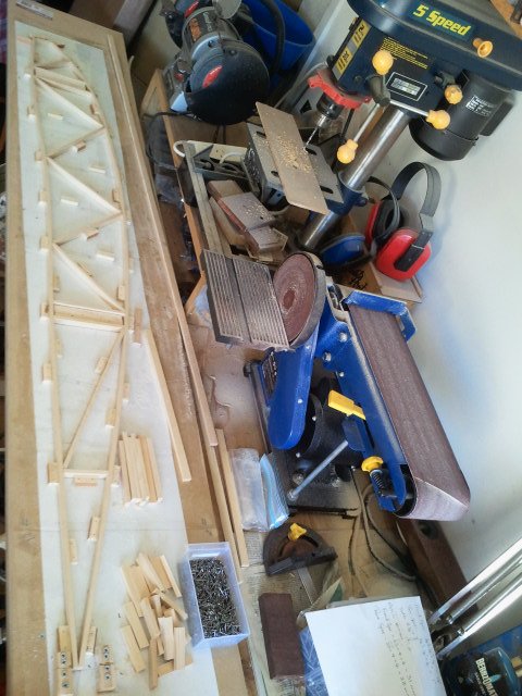 Sander set directly behind the jig makes fitting internal braces easier and quick