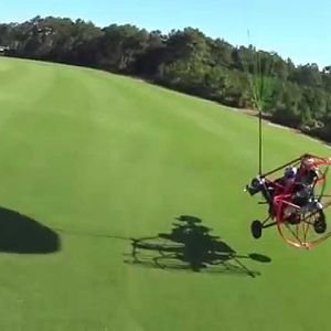 Flying the sod farms powered parachute - YouTube