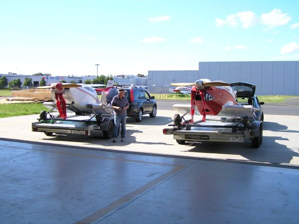 Loaded on the trailer after the trip from Canada, Moorabbin Nov 2010