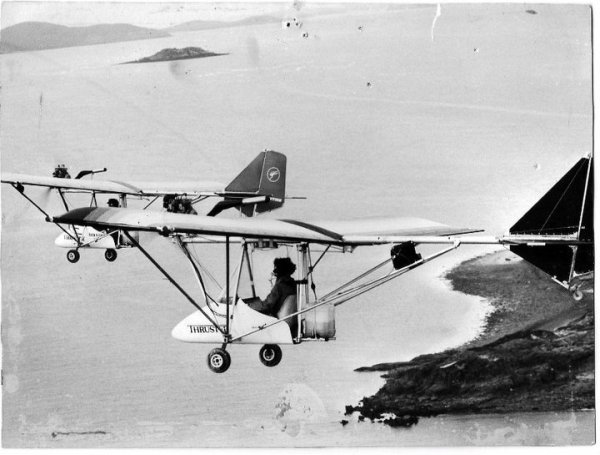 Arnold Cohen and Aden Wicks somewhere between Townsville and thursday Island during the filming of "On a wing and a prayer"