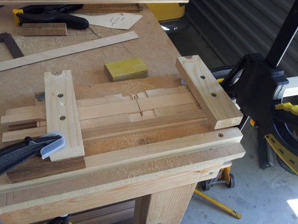 jig made to rebate beams for ply reinforcement plates