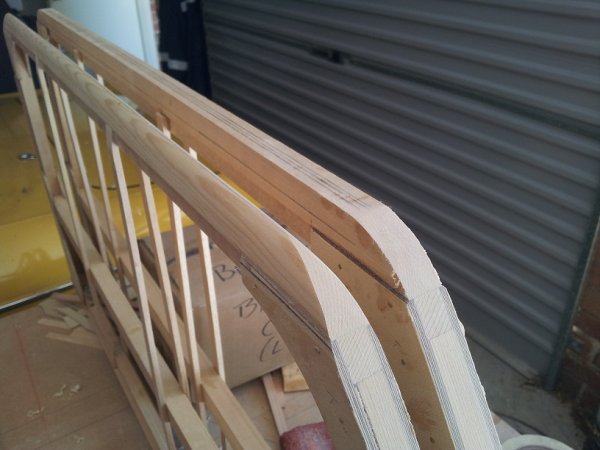 Nervously shaping the trailing edge of the Elevators. One done, one to go.