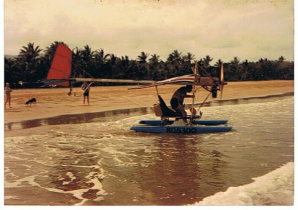 Perry Harvey with his beloved Scout at Mission Beach, QLD!