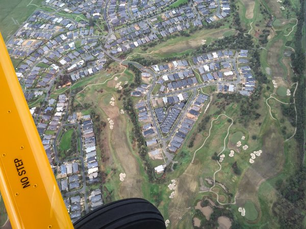 "Hovering" overhead Settlers Run (just south of Cranbourne)