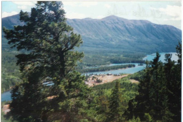 Chilko Lake Lodge on the east side of Coast Mountains, north end of Chilko Lake. 1000 meter gravel strip (seen in center bottom), at 1200 meters altit