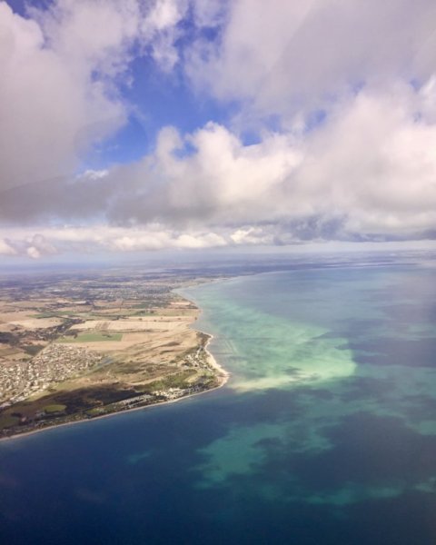 Flying costal Port Phillip Bay (Melbourne)